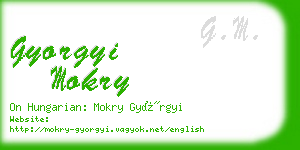 gyorgyi mokry business card